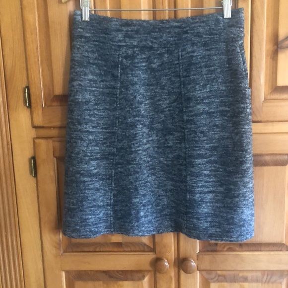 Anthropologie 💯%wool skirt marled snap closures pockets good condition - Picture 4 of 14